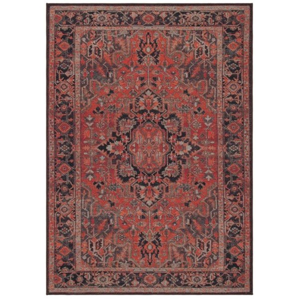 Safavieh 7 ft. 9 in. x 10 ft. Journey Traditional Rectangle Power Loomed Rug Navy & Red JNY153M-8